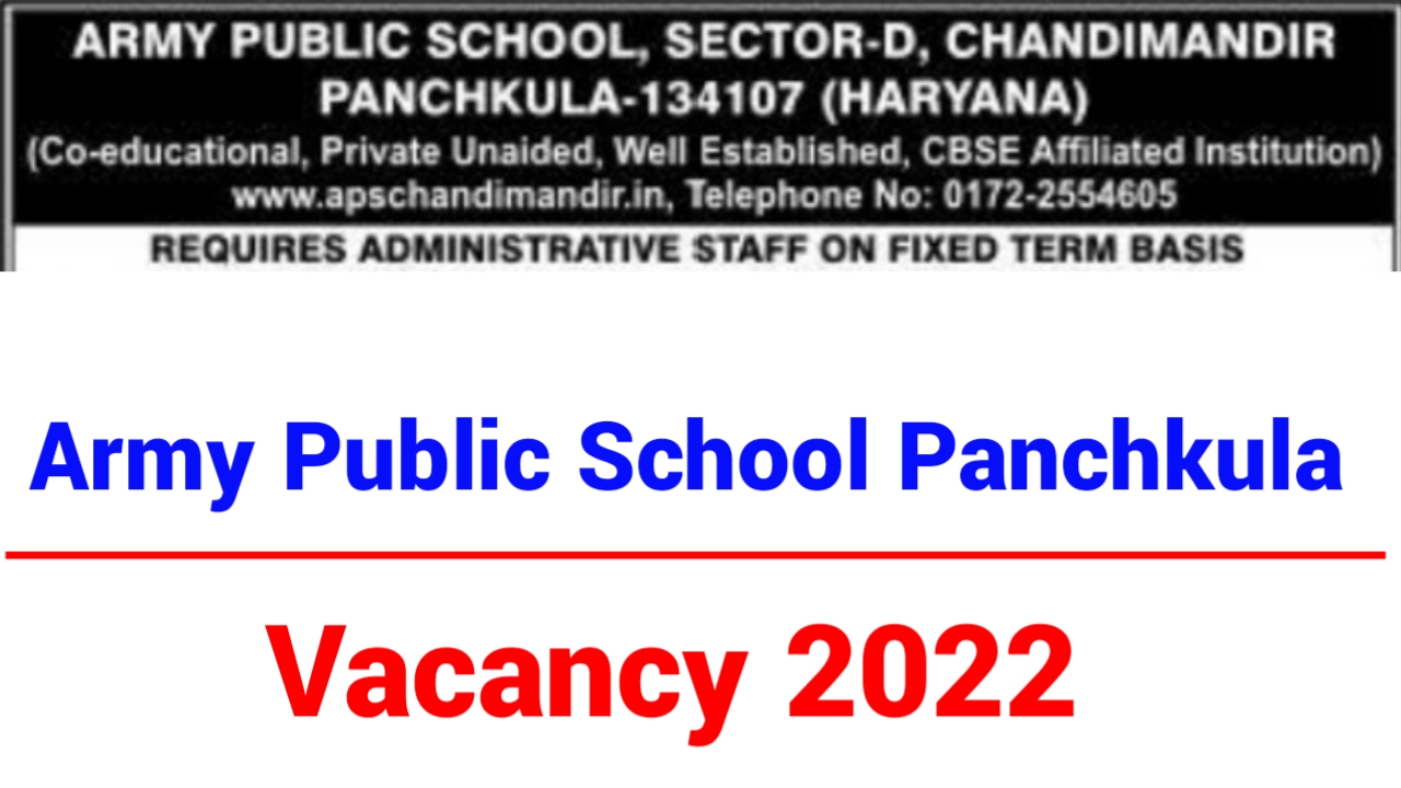 Army Primary School Panchkula Vacancy 2022