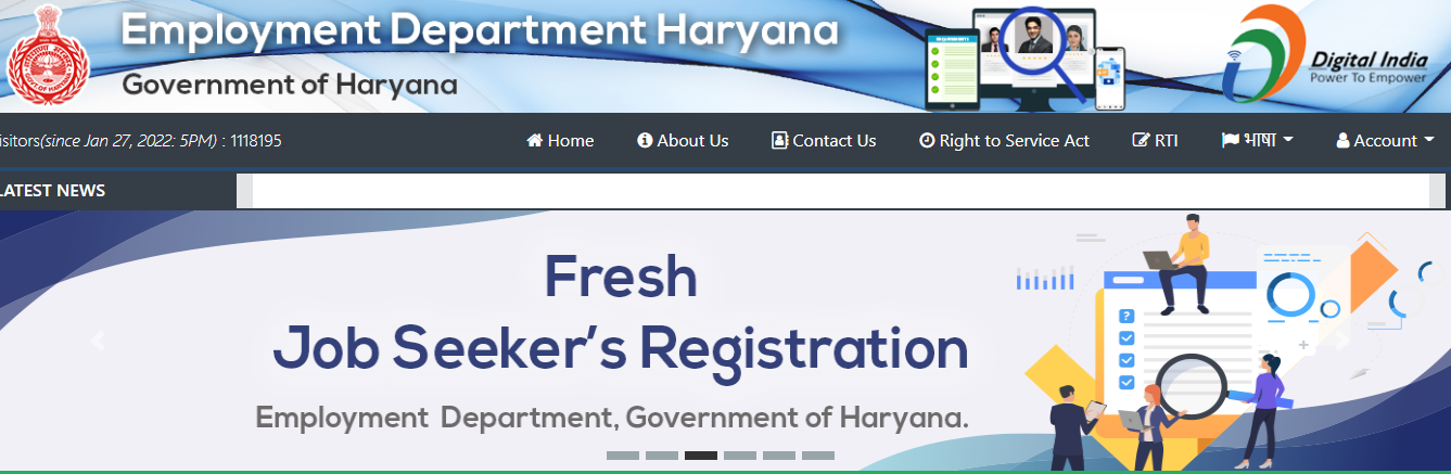 Haryana Employment Department Registration 