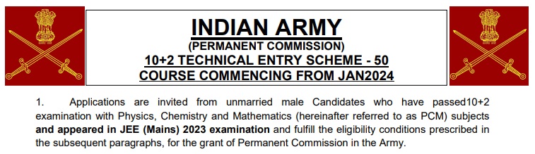 Army TES Entry Recruitment 2023