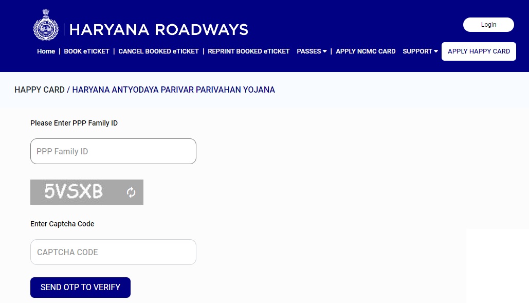 Haryana Roadways Happy Card Apply Online